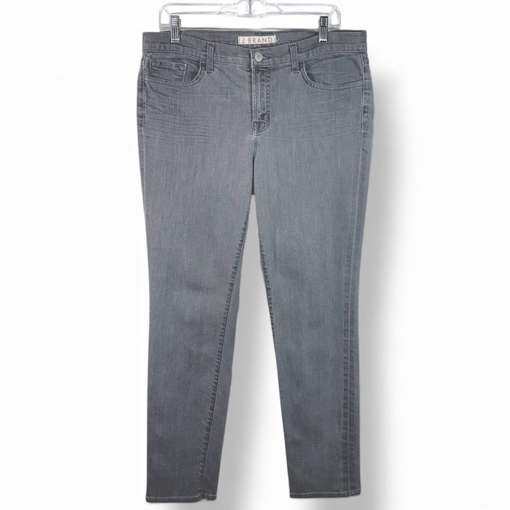 J Brand Gray Mid Rise Ankle Skinny Jeans 32